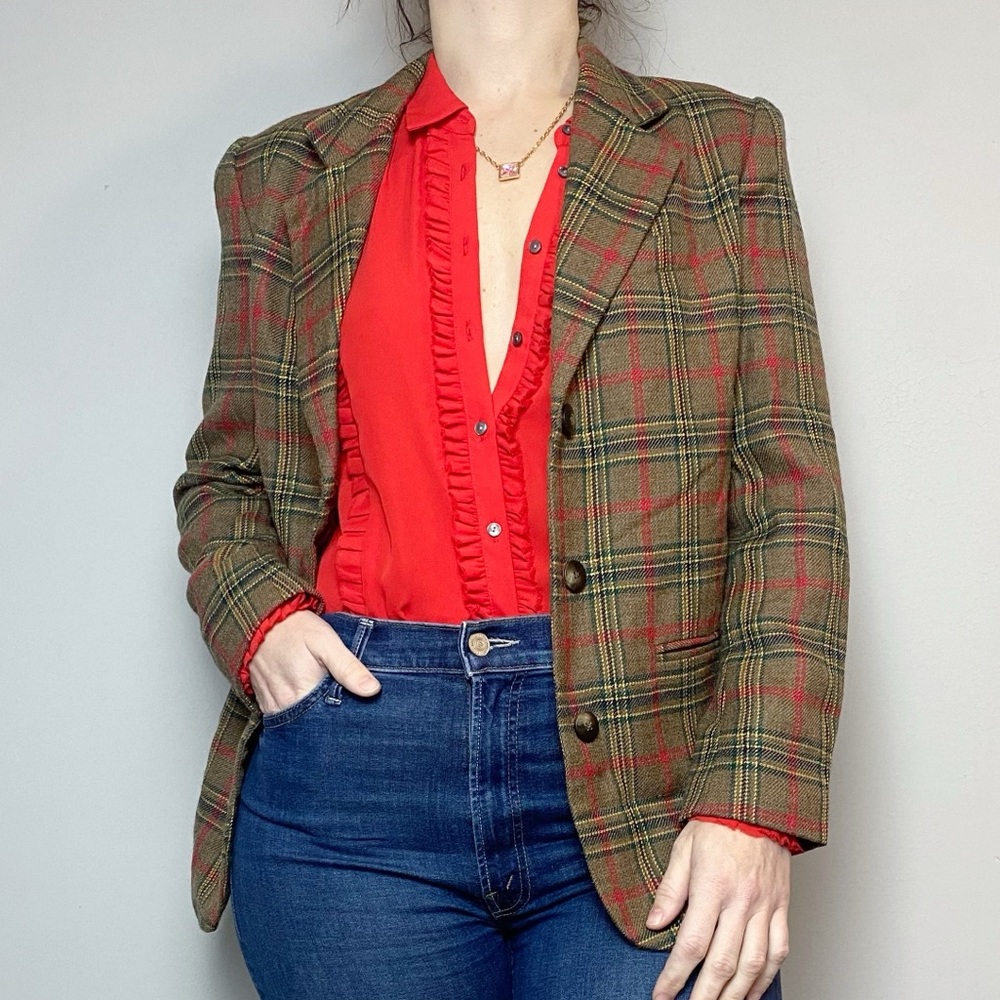 Scotch & Soda Red Ruffle Trim Blouse
